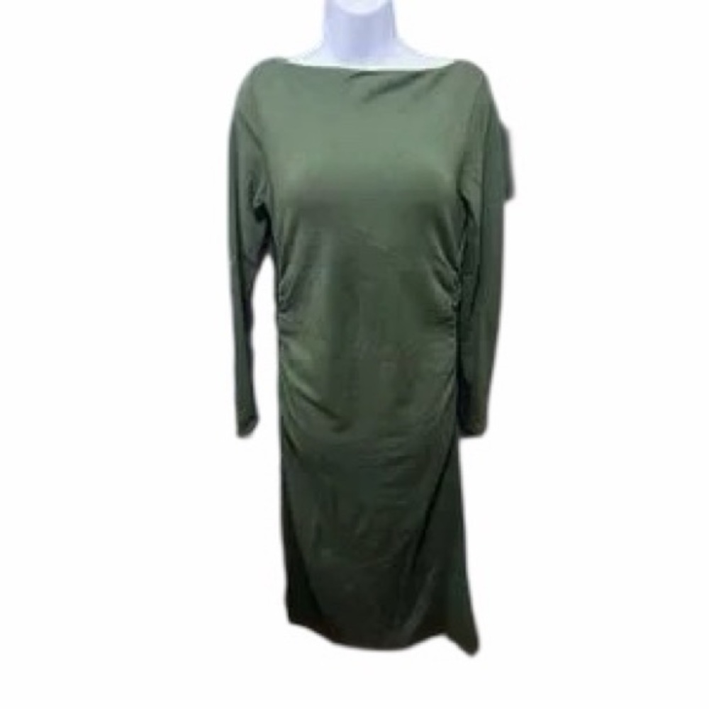NWT OGL Move Dress Olive Green Cotton Spandex Viscose Women’s Size Large 6382